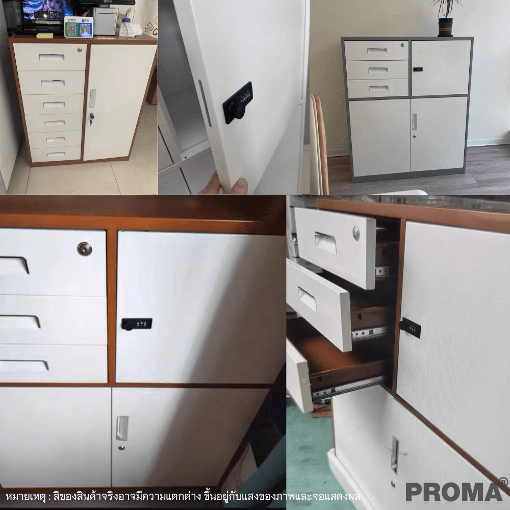 [PRE-ORDER] ตู้เก็บเอกสารสำนักงาน อเนกประสงค์ PROMA-OF09-C สีดำ